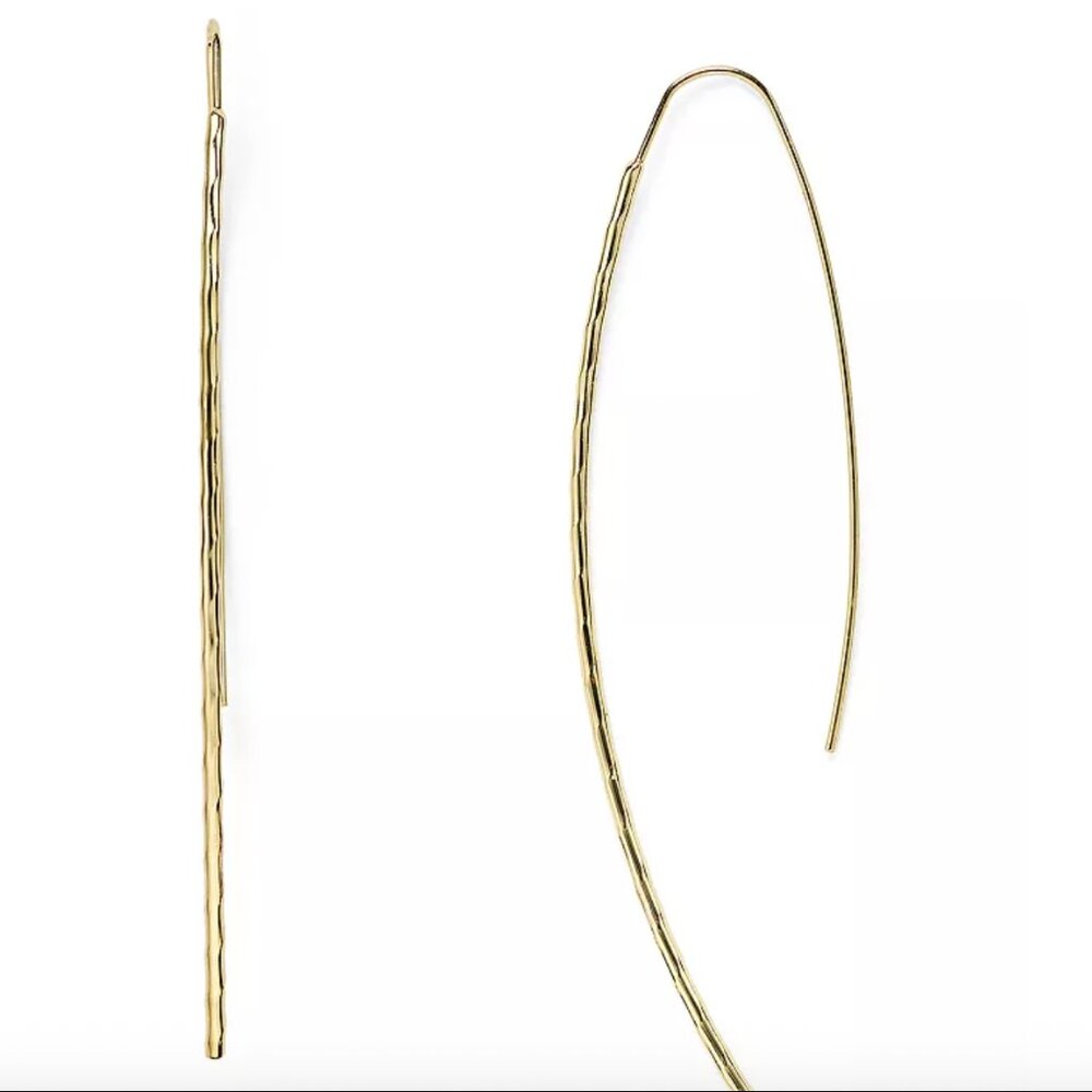 AQUA Desi Hammered Threader Earrings